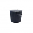 Bucket / basket with lid, MEDIUM OMNIOUTIL, 10 L, Black Bucket / basket with lid, MEDIUM OMNIOUTIL, 10 L, Black