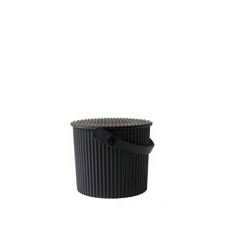 Bucket / basket with lid, MINI OMNIOUTIL, 4 L, Black in the group Storage / Storage room and garage / Baskets and buckets at SmartaSaker.se (41086)