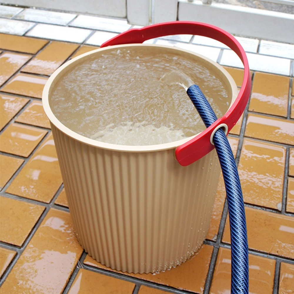 Bucket / basket with lid, LARGE OMNIOUTIL, 20L, Cafe au lait in the group Storage / Storage room and garage / Baskets and buckets at SmartaSaker.se (41092)