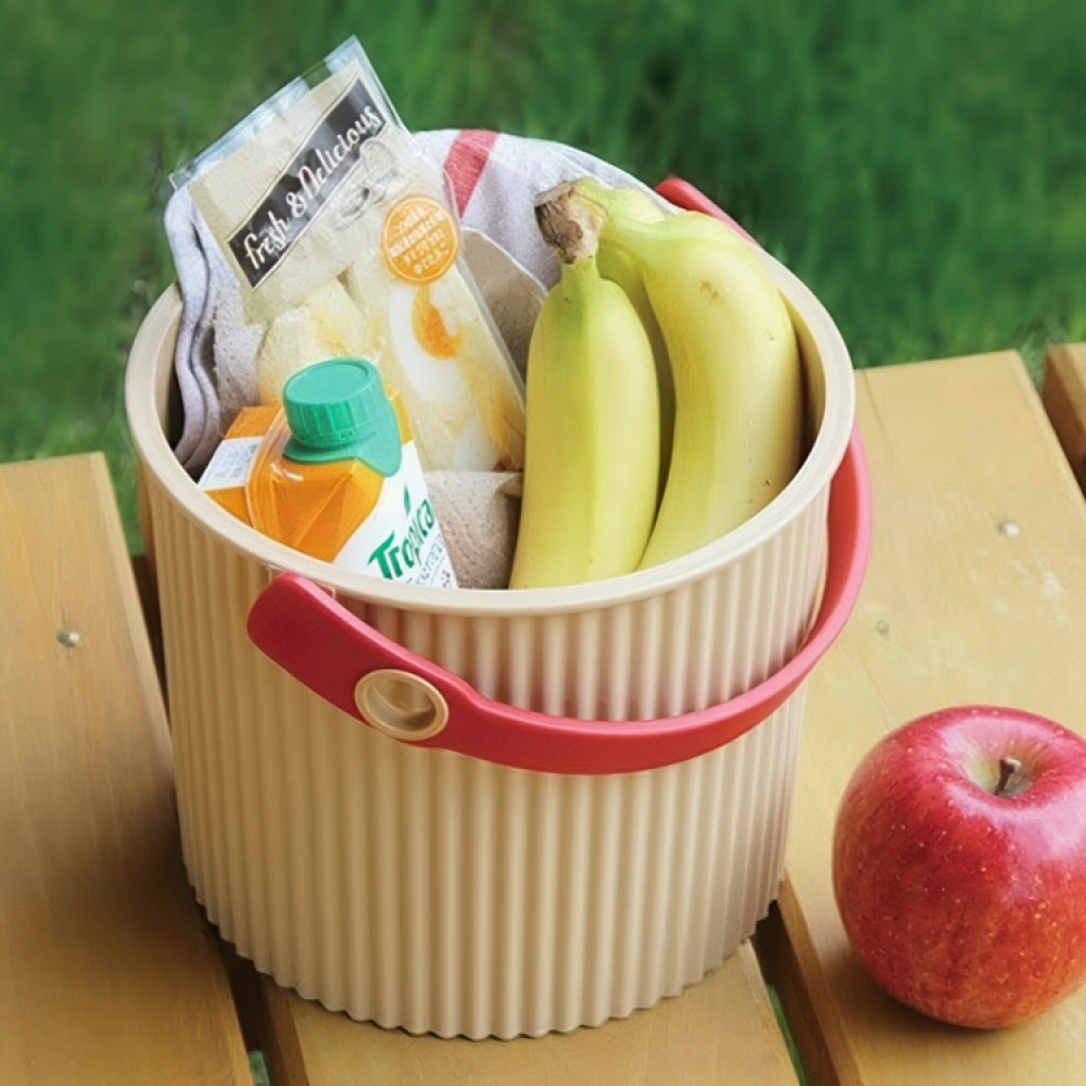 Bucket / basket with lid, SMALL OMNIOUTIL, 8L, Cafe au lait in the group Storage / Storage room and garage / Baskets and buckets at SmartaSaker.se (41095)