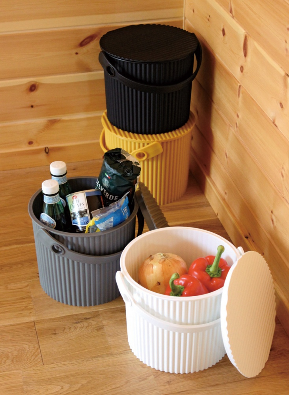 Bucket / basket with lid, MINI OMNIOUTIL, 4 L, Flamingo pink in the group Storage / Storage boxes at SmartaSaker.se (41098)