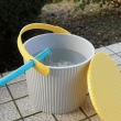 Bucket / basket with lid, MINI OMNIOUTIL, 4 L, Grey / yellow Bucket / basket with lid, MINI OMNIOUTIL, 4 L, Grey / yellow