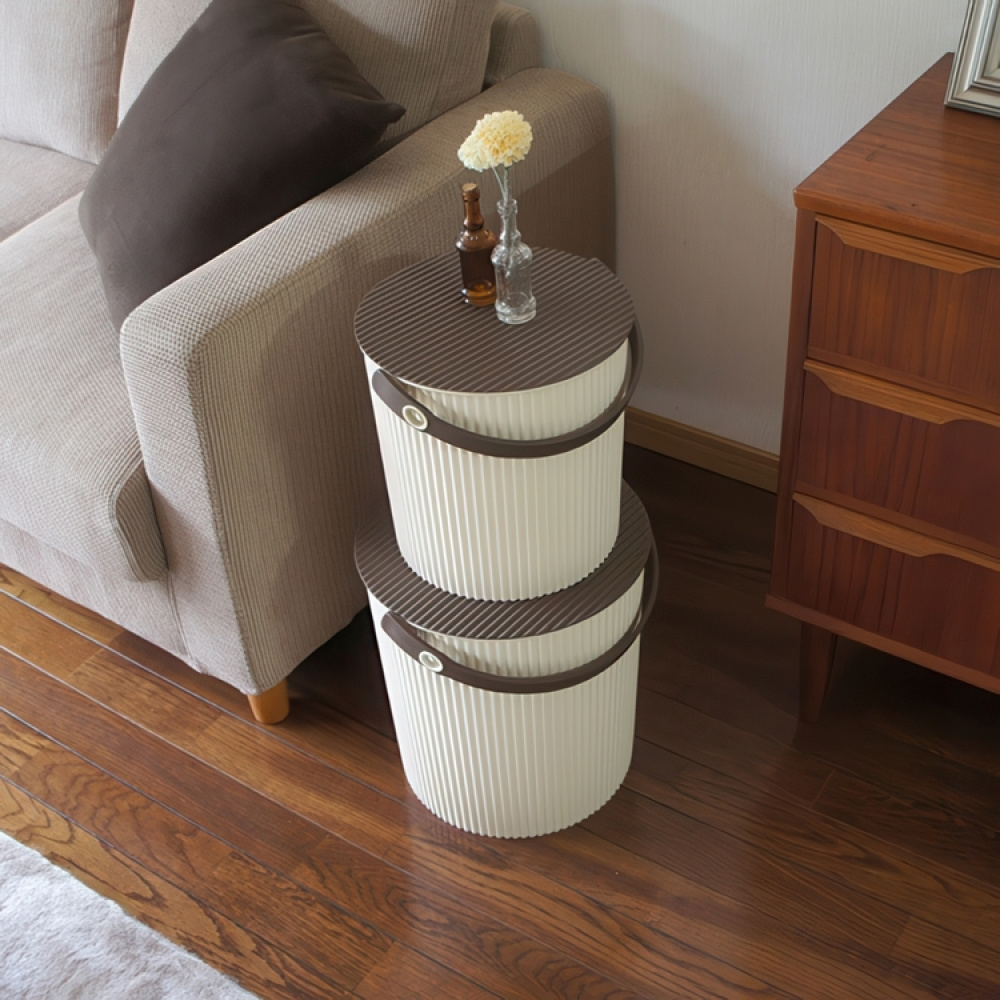 Bucket / basket with lid, LARGE OMNIOUTIL, 20L, Ivory in the group Storage / Storage room and garage / Baskets and buckets at SmartaSaker.se (41112)