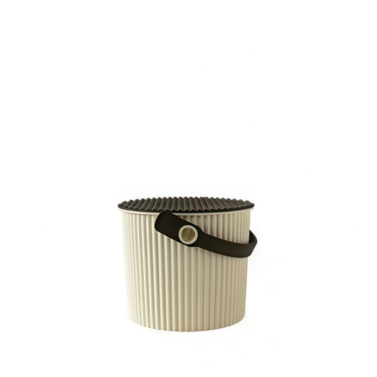 Bucket / basket with lid, MINI OMNIOUTIL, 4 L, Ivory in the group Storage / Storage room and garage / Baskets and buckets at SmartaSaker.se (41114)