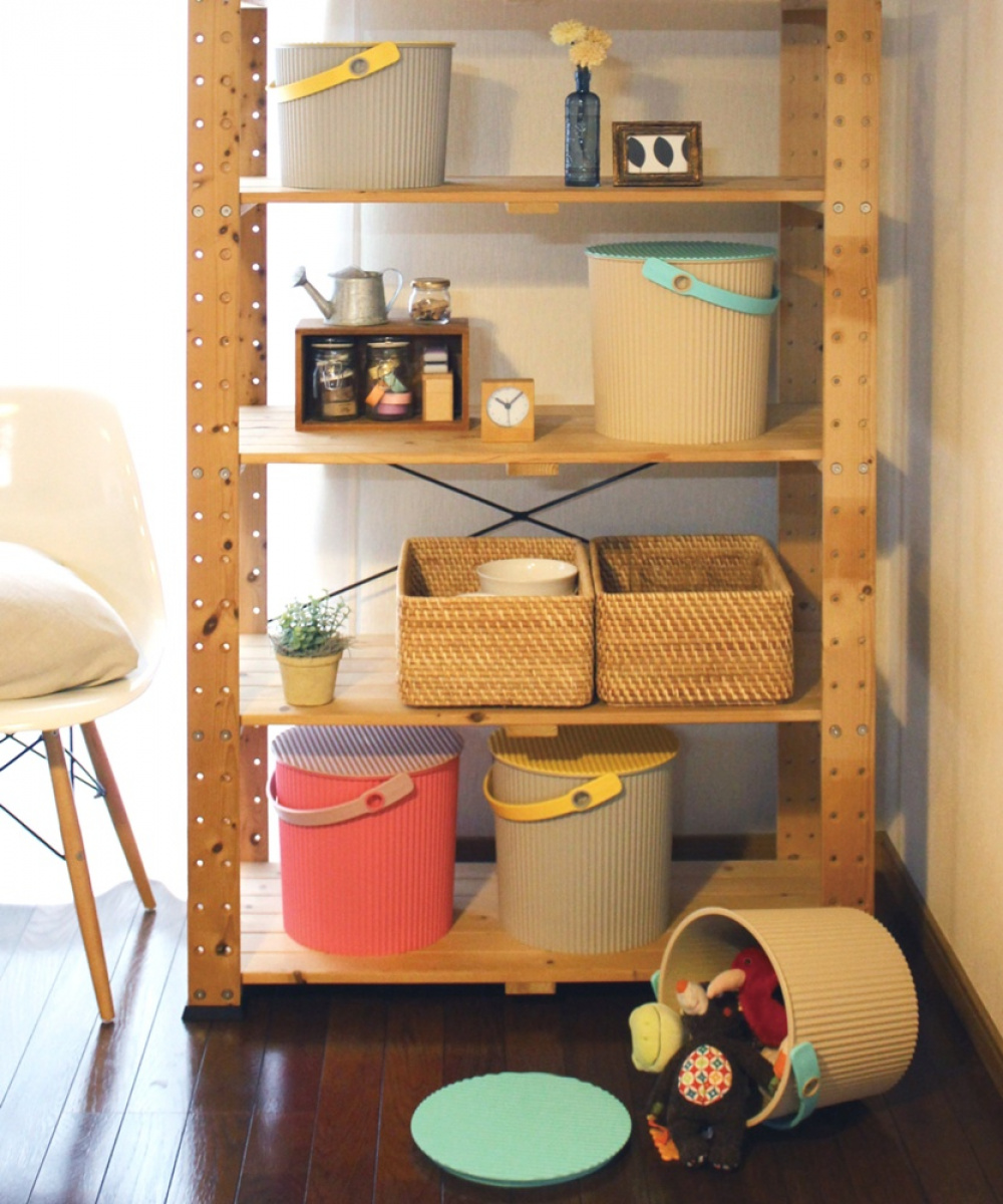Bucket / basket with lid, LARGE OMNIOUTIL, 20L, Mustard in the group Storage / Storage room and garage / Baskets and buckets at SmartaSaker.se (41116)