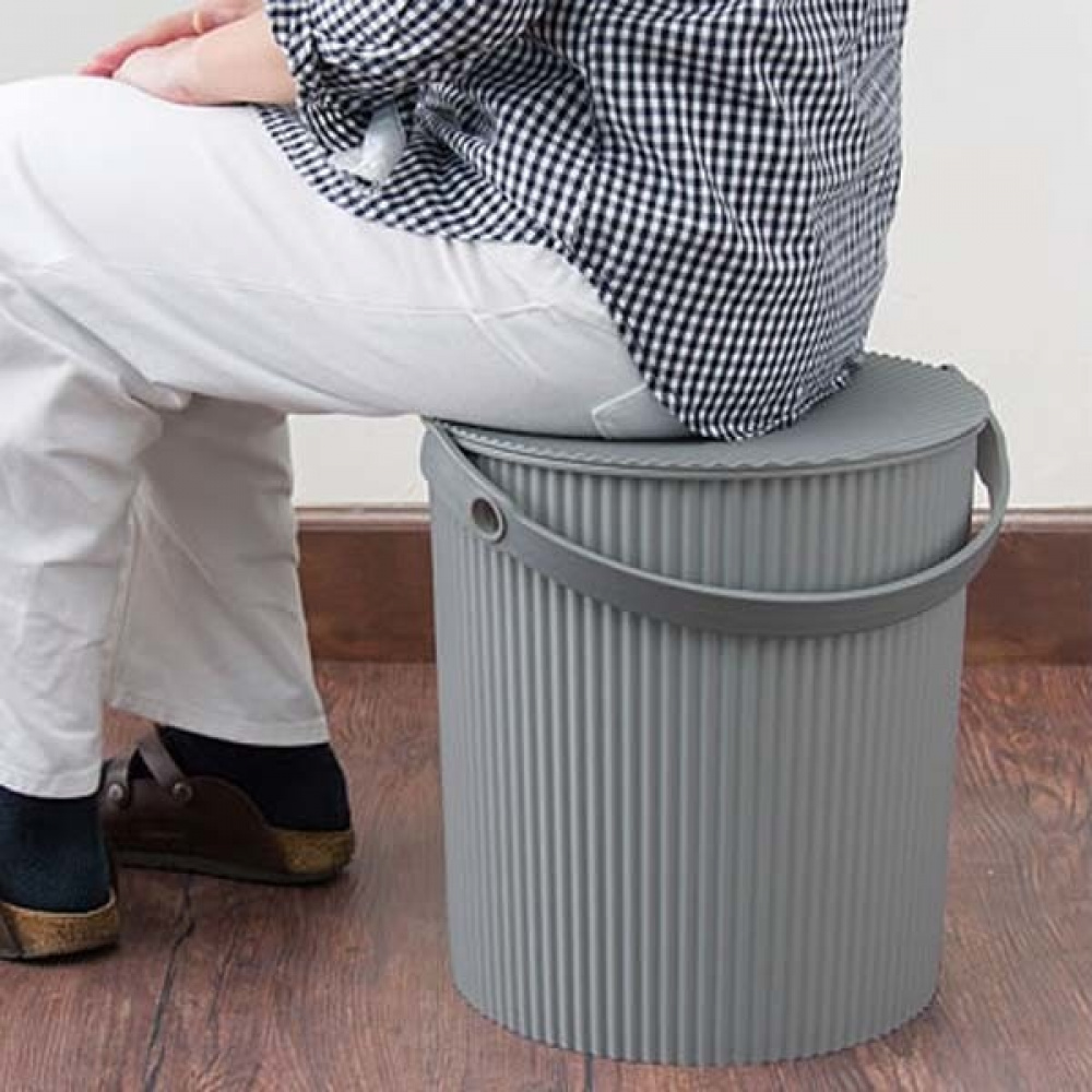 Bucket / basket with lid, LARGE OMNIOUTIL, 20L, Mustard in the group Storage / Storage room and garage / Baskets and buckets at SmartaSaker.se (41116)
