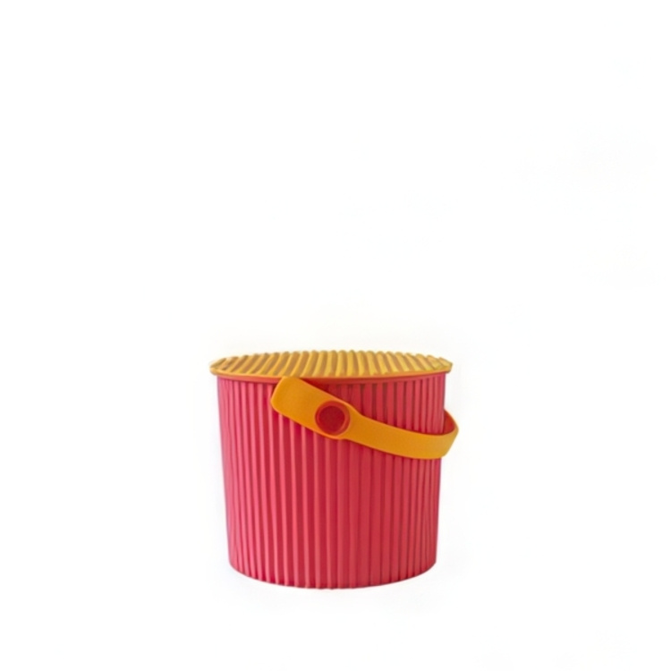 Bucket / basket with lid, MINI OMNIOUTIL, 4 L, Pink / Orange in the group Storage / Storage room and garage / Baskets and buckets at SmartaSaker.se (41130)