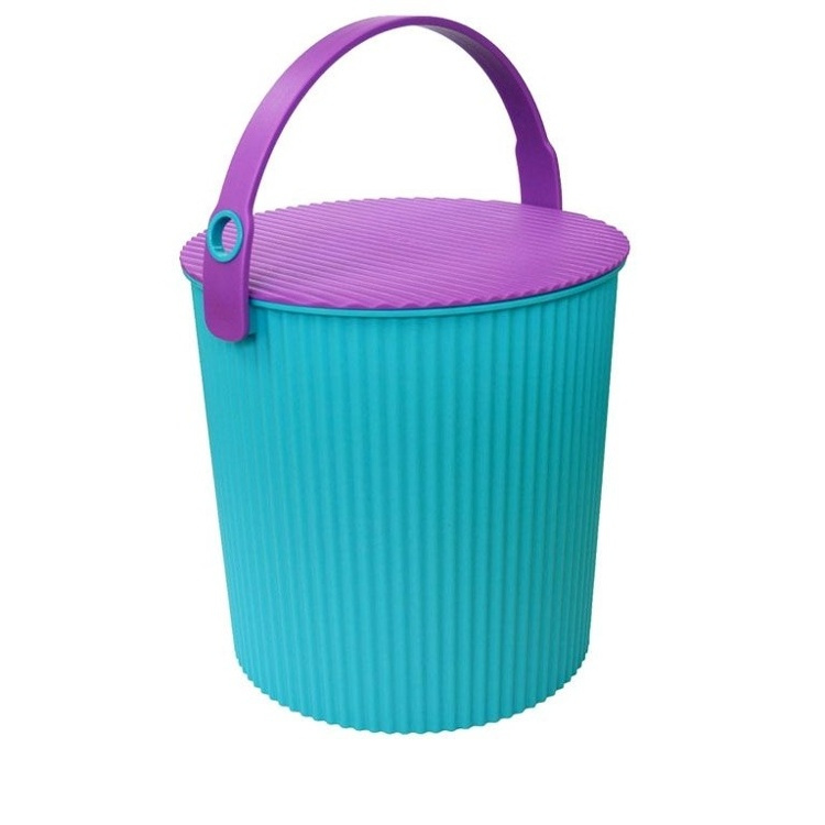 Bucket / basket with lid, LARGE OMNIOUTIL, 20L, Turquoise in the group Storage / Storage room and garage / Baskets and buckets at SmartaSaker.se (41140)