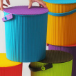 Bucket / basket with lid, LARGE OMNIOUTIL, 20L, Turquoise Bucket / basket with lid, LARGE OMNIOUTIL, 20L, Turquoise