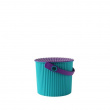 Bucket / basket with lid, MINI OMNIOUTIL, 4 L, Turquoise / Purple