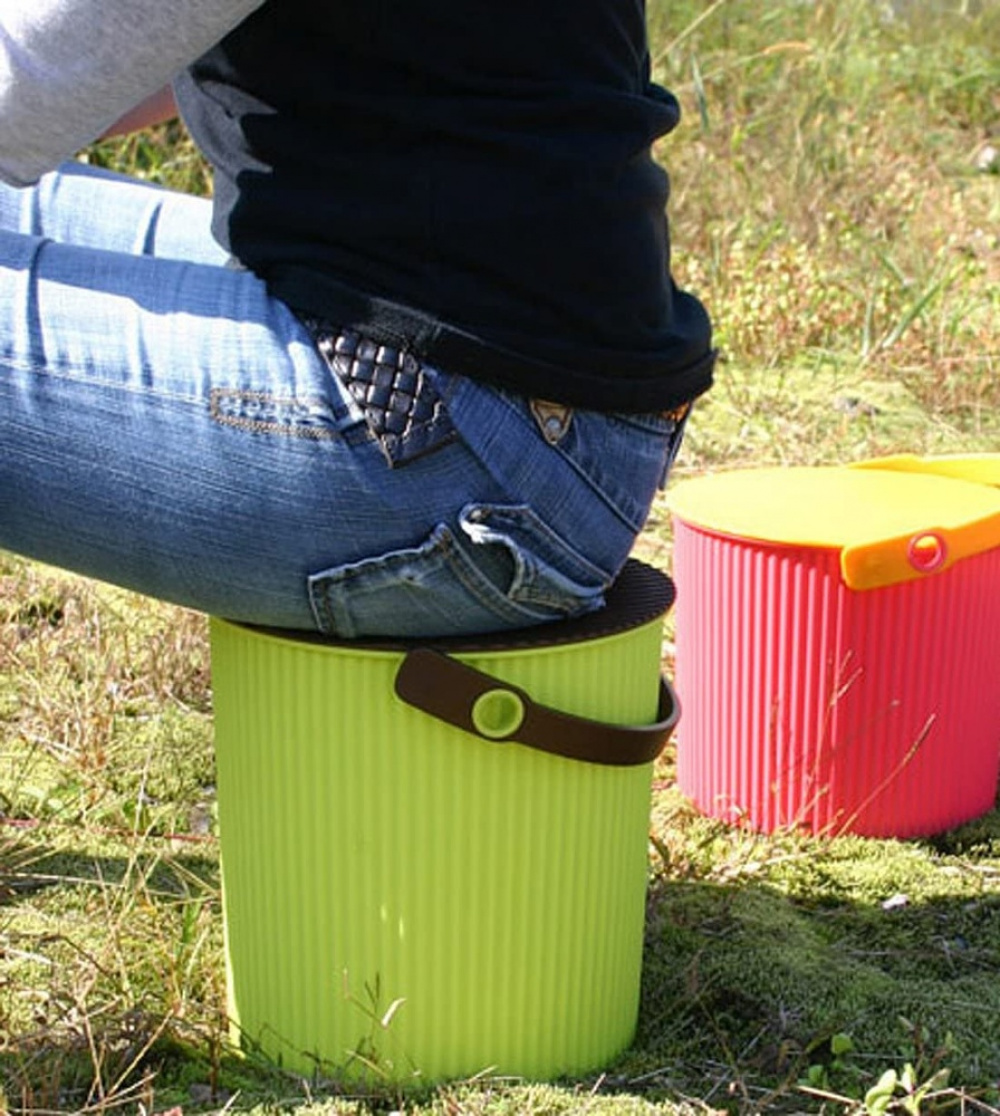 Bucket / basket with lid, LARGE OMNIOUTIL, 20L, Vivid Green in the group Storage / Storage room and garage / Baskets and buckets at SmartaSaker.se (41144)