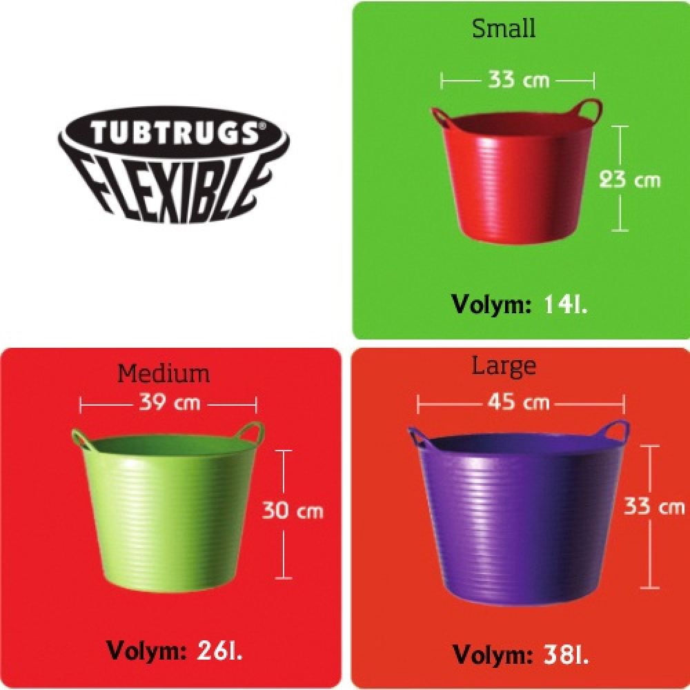 Bucket, TUBTRUG LARGE, 38 L, Black in the group Storage / Storage room and garage / Baskets and buckets at SmartaSaker.se (41158)