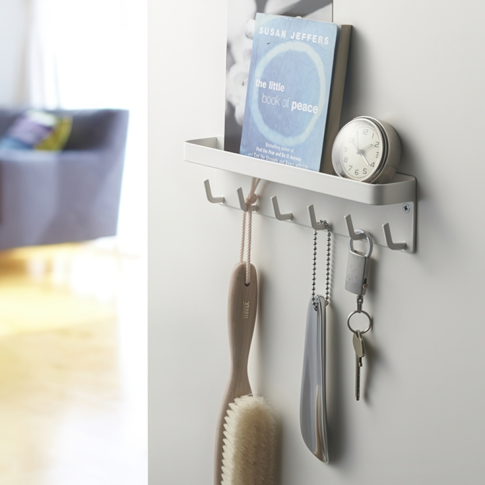Key Hooks and Tray, Magnetic / Adhesive, SMART, Yamazaki in the group Storage / Kitchen storage / Kitchen cabinet organizers / Hooks at SmartaSaker.se (41165)