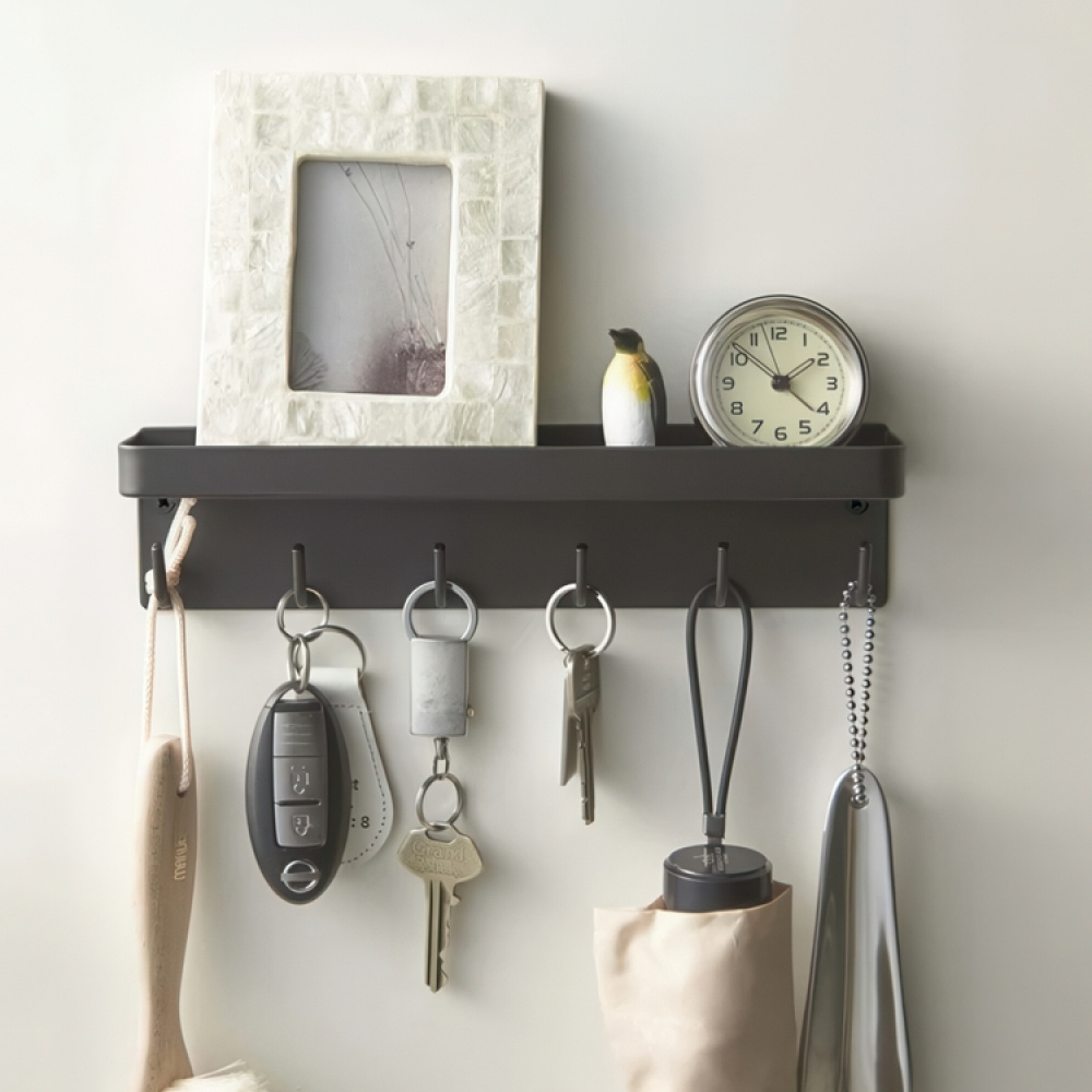 Key Hooks and Tray, Magnetic / Adhesive, SMART, Yamazaki in the group Storage / Kitchen storage / Kitchen cabinet organizers / Hooks at SmartaSaker.se (41165)