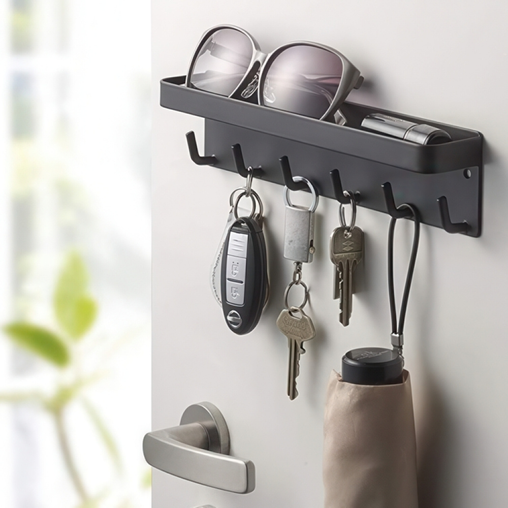 Key Hooks and Tray, Magnetic / Adhesive, SMART, Yamazaki in the group Storage / Kitchen storage / Kitchen cabinet organizers / Hooks at SmartaSaker.se (41165)