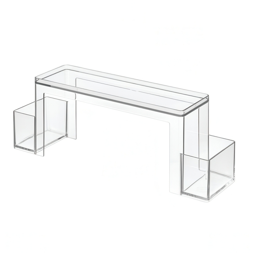 Two-Tier Organizer, THE HOME EDIT MEDICINE SHELF, 31,8 x 8,3 x H 11,4 cm, Clear in the group Storage / Bathroom storage at SmartaSaker.se (41166)