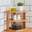 Shelf for corners, BAMBOO ANGLE SHELF, 25,5 x 25,5 x H 23 cm, Natural Shelf for corners, BAMBOO ANGLE SHELF, 25,5 x 25,5 x H 23 cm, Natural