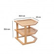 Shelf for corners, BAMBOO ANGLE SHELF, 25,5 x 25,5 x H 23 cm, Natural Shelf for corners, BAMBOO ANGLE SHELF, 25,5 x 25,5 x H 23 cm, Natural