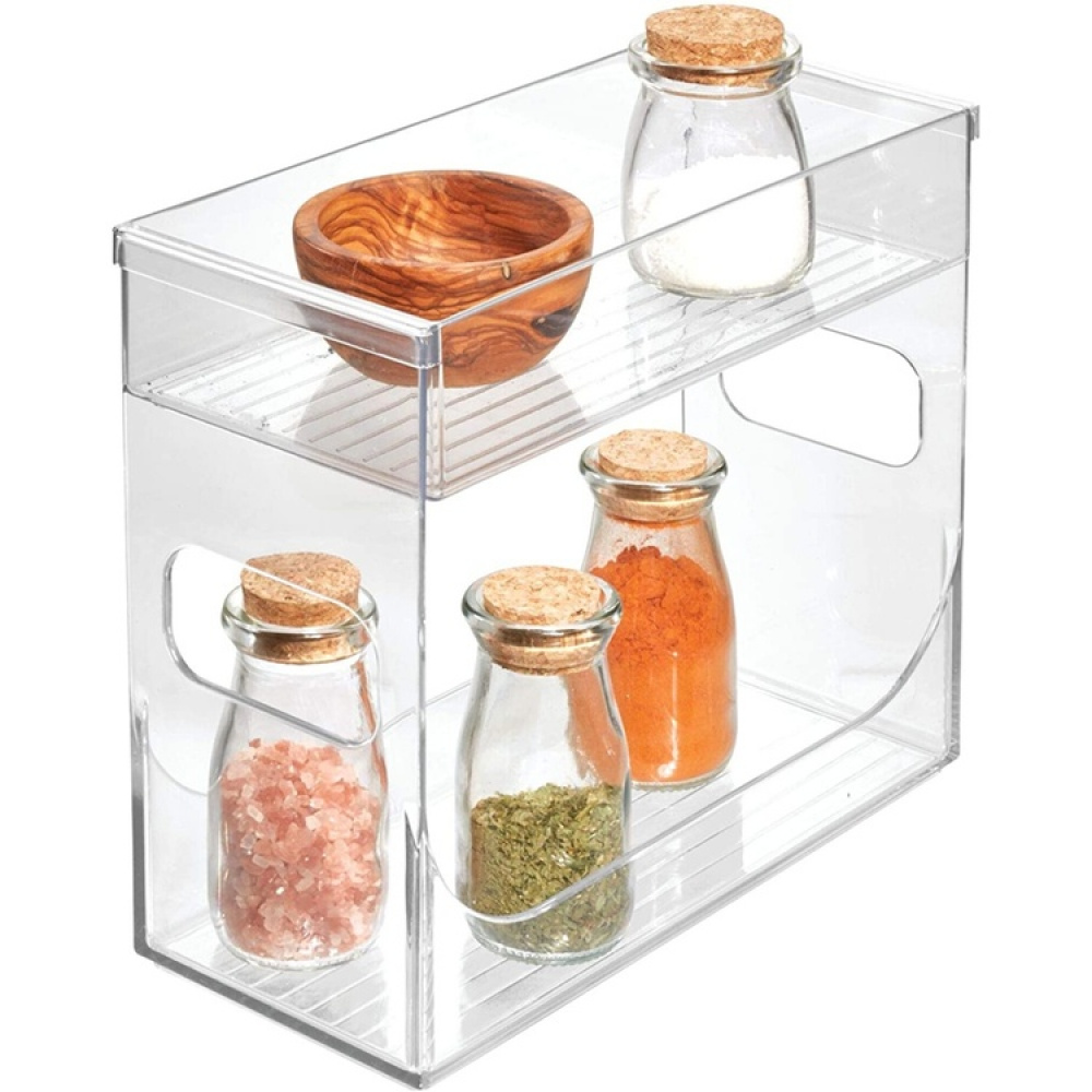 Spice Rack, LINUS CABINET ORGANIZER, 12 x 26 x 21,6 cm, Transparent in the group Storage / Kitchen storage / Kitchen cabinet organizers / Spice racks at SmartaSaker.se (41171)