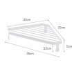 Corner Rack for Stove, TOWER, 22 x 22 x H 5 cm, Yamazaki, White Corner Rack for Stove, TOWER, 22 x 22 x H 5 cm, Yamazaki, White