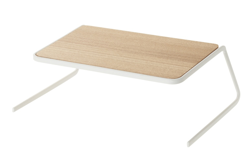 Dish storage, TOSCA, Yamazaki, 26,5 x 19,5 x H 9 cm White / Wood in the group Storage / Kitchen storage / Kitchen cabinet organizers at SmartaSaker.se (41173)