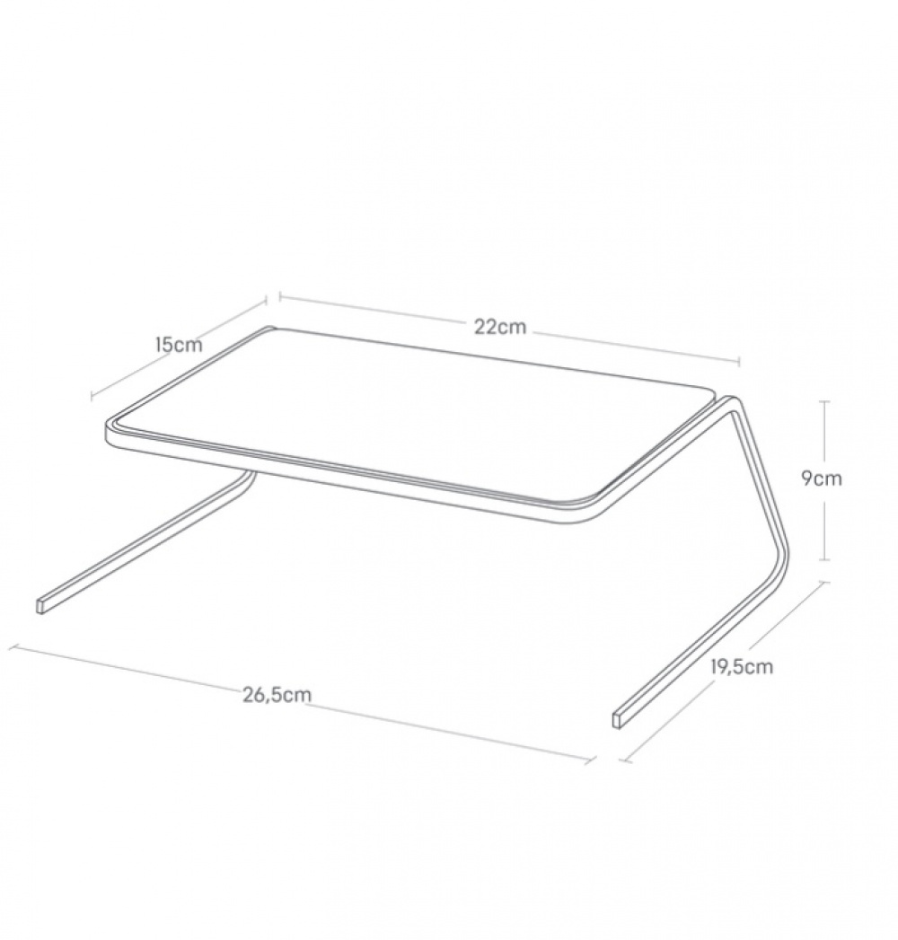 Dish storage, TOSCA, Yamazaki, 26,5 x 19,5 x H 9 cm White / Wood in the group Storage / Kitchen storage / Kitchen cabinet organizers at SmartaSaker.se (41173)