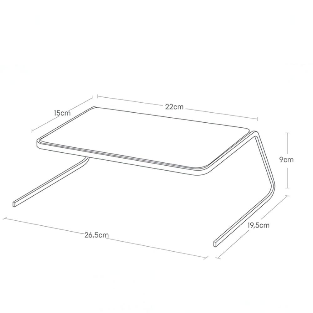 Dish storage, TOSCA, Yamazaki, 26,5 x 19,5 x H 9 cm White / Wood in the group Storage / Kitchen storage / Kitchen cabinet organizers at SmartaSaker.se (41173)