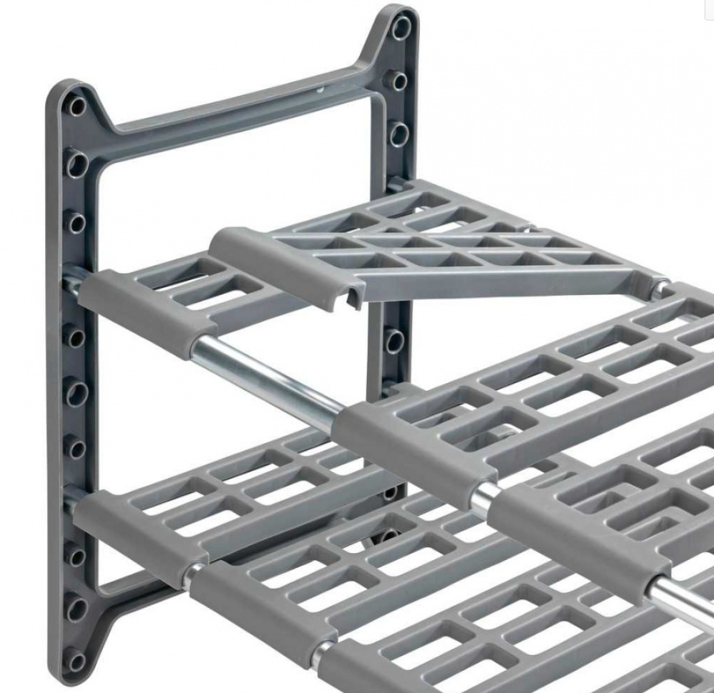 Under Sink Storage, Extendable, FLEXI UNDER-SINK SHELF, 45 - 80 cm, Grey in the group Storage / Kitchen storage / Kitchen cabinet organizers / Under sink storage at SmartaSaker.se (41174)
