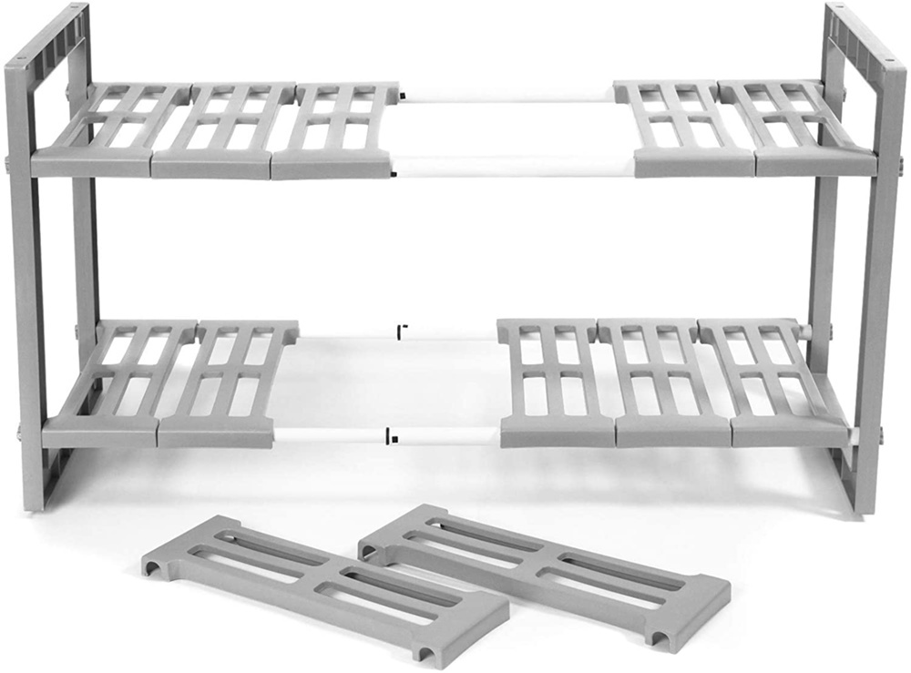 Under Sink Shelf, Extendable, UNDER-SINK RACK, Extendable 48 - 85 cm, Grey in the group Storage / Kitchen storage / Kitchen cabinet organizers / Under sink storage at SmartaSaker.se (41175)