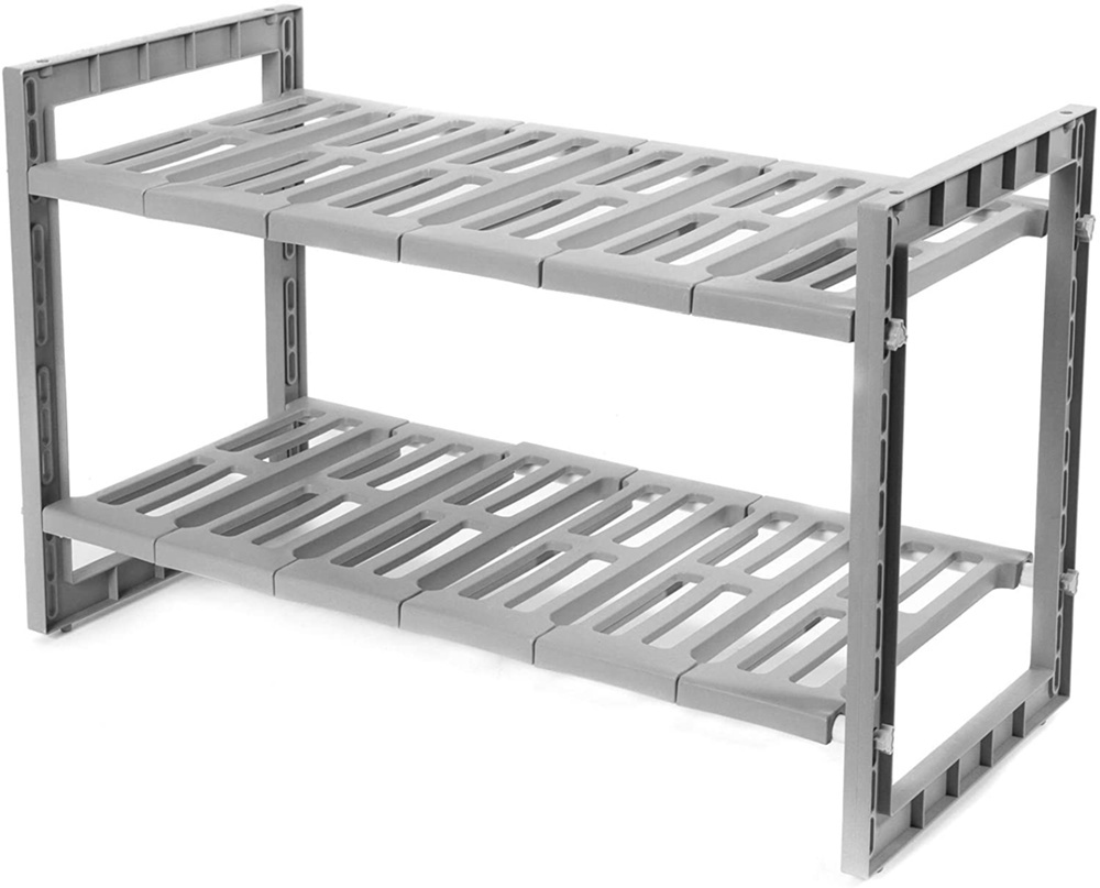 Under Sink Shelf, Extendable, UNDER-SINK RACK, Extendable 48 - 85 cm, Grey in the group Storage / Kitchen storage / Kitchen cabinet organizers / Under sink storage at SmartaSaker.se (41175)