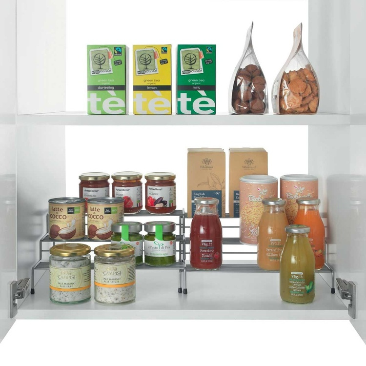 Spice Rack in metal, Expandable, X-TEND, 28~55 x 23 x 13 cm, Silver in the group Storage / Kitchen storage / Kitchen cabinet organizers at SmartaSaker.se (41178)