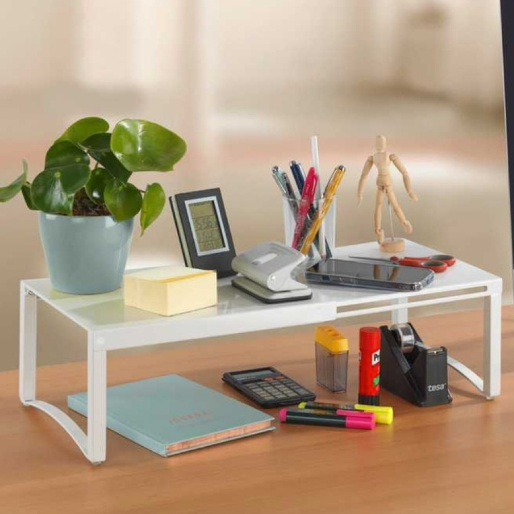 Shelf in strong metal, Extendable, TELESCOPIC SHELF , 30 -54 x 25 x H 15 cm, White in the group Storage / Kitchen storage / Kitchen cabinet organizers at SmartaSaker.se (41179)
