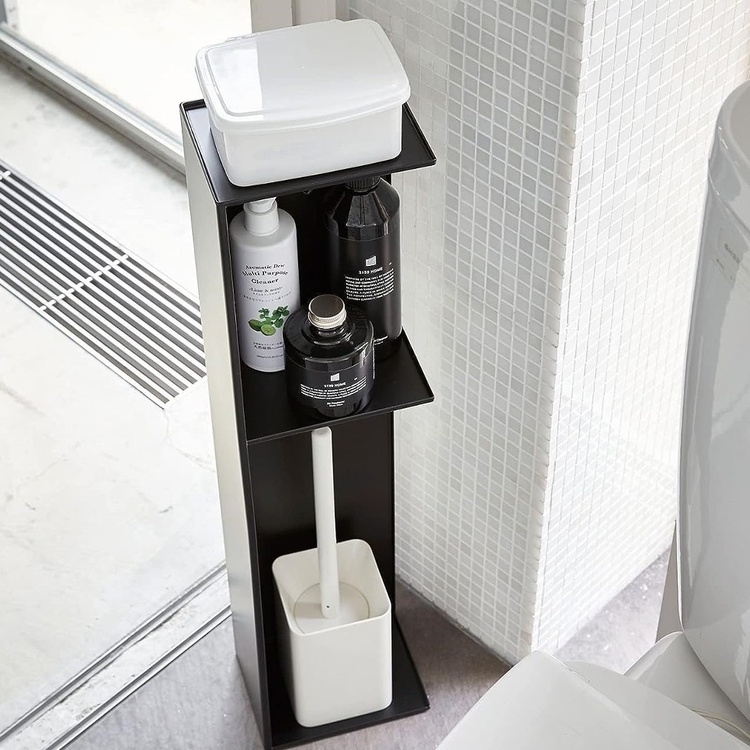 Shelf for toilet paper, TOWER SLIM TOILET RACK, 17 x 13 x H 70,5 cm, Black in the group Storage / Bathroom storage at SmartaSaker.se (41180)