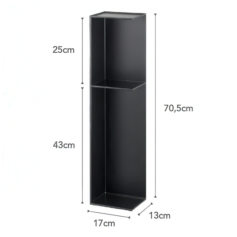 Shelf for toilet paper, TOWER SLIM TOILET RACK, 17 x 13 x H 70,5 cm, Black in the group Storage / Bathroom storage at SmartaSaker.se (41180)