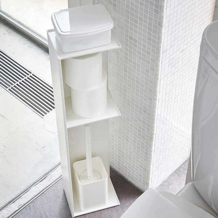 Shelf for toilet paper, TOWER SLIM TOILET RACK, 17 x 13 x H 70,5 cm, White in the group Storage / Bathroom storage at SmartaSaker.se (41181)