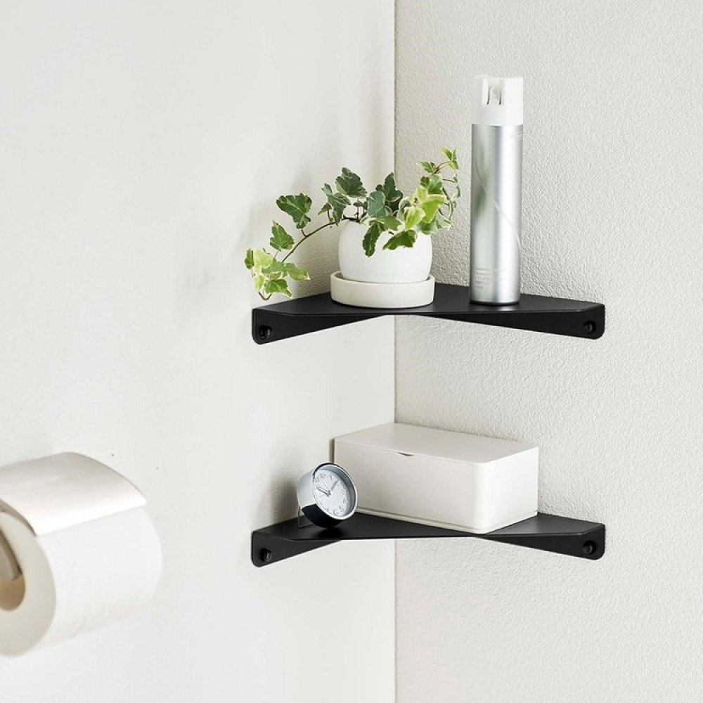Shelf in metal, TOWER CORNER SHELF, Yamazaki, Black in the group Storage / Bedroom storage at SmartaSaker.se (41183)