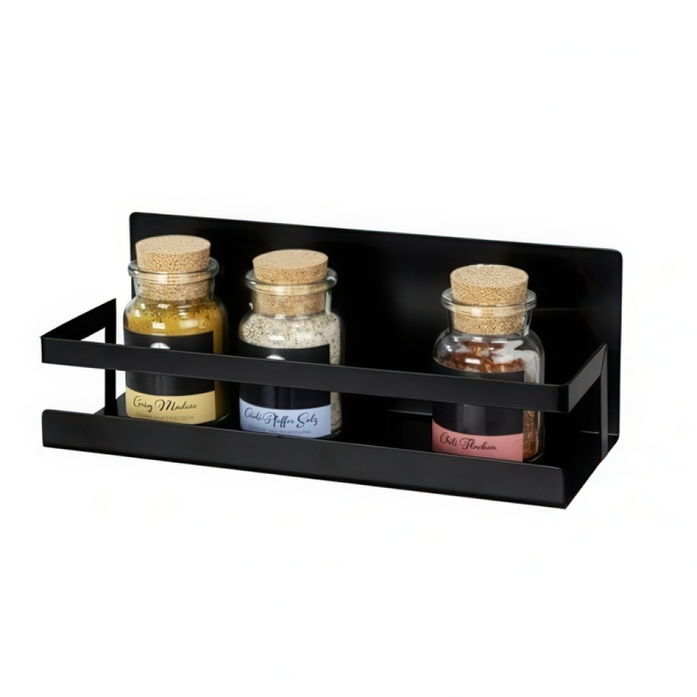 Shelf in sturdy metal, Magnetic / Adhesive, GEWÜRZREGAL, 30 x 11 x H 12 cm, Black in the group Storage / Magnets and adhesives / Magnetic storage at SmartaSaker.se (41185)
