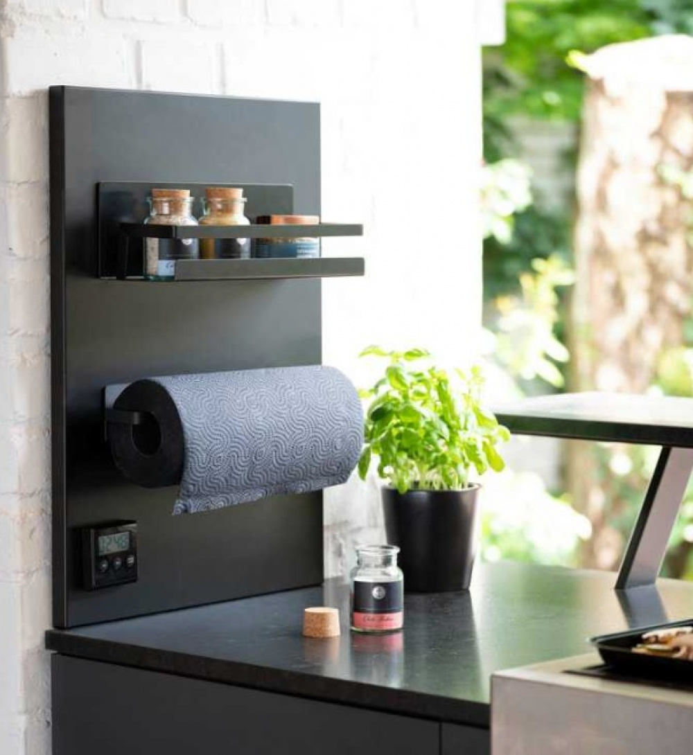 Shelf in sturdy metal, Magnetic / Adhesive, GEWÜRZREGAL, 30 x 11 x H 12 cm, Black in the group Storage / Magnets and adhesives / Magnetic storage at SmartaSaker.se (41185)