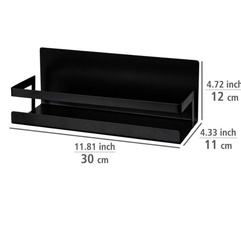 Shelf in sturdy metal, Magnetic / Adhesive, GEWÜRZREGAL, 30 x 11 x H 12 cm, Black in the group Storage / Magnets and adhesives / Magnetic storage at SmartaSaker.se (41185)