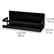 Shelf in sturdy metal, Magnetic / Adhesive, GEWÜRZREGAL, 30 x 11 x H 12 cm, Black Shelf in sturdy metal, Magnetic / Adhesive, GEWÜRZREGAL, 30 x 11 x H 12 cm, Black