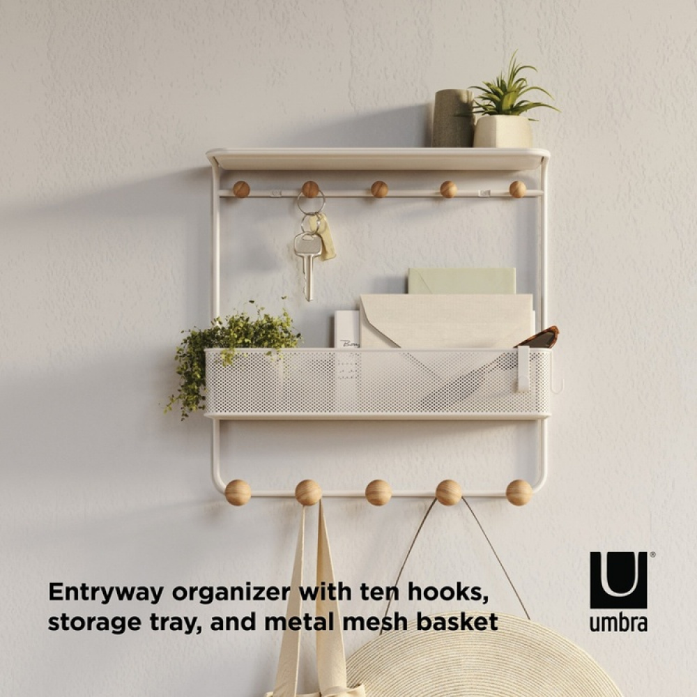 Wall shelf with hooks, Umbra in the group Storage / Hallway storage / Hooks and hangers at SmartaSaker.se (41187)