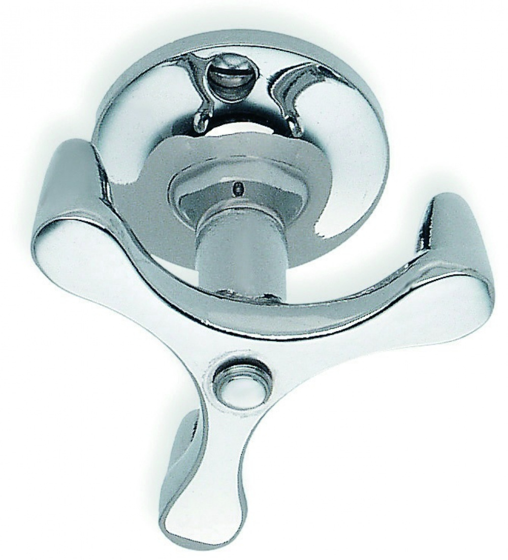 Shelf hook, Triple, Rotatable, BESLAGSBODEN, H 4 cm, Polished chrome in the group Storage / Hallway storage / Hooks and hangers at SmartaSaker.se (41192)