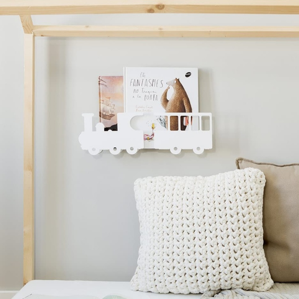 Shelves in metal, TRAIN BOOK SHELF, Black in the group Storage / Children’s room storage at SmartaSaker.se (41194)