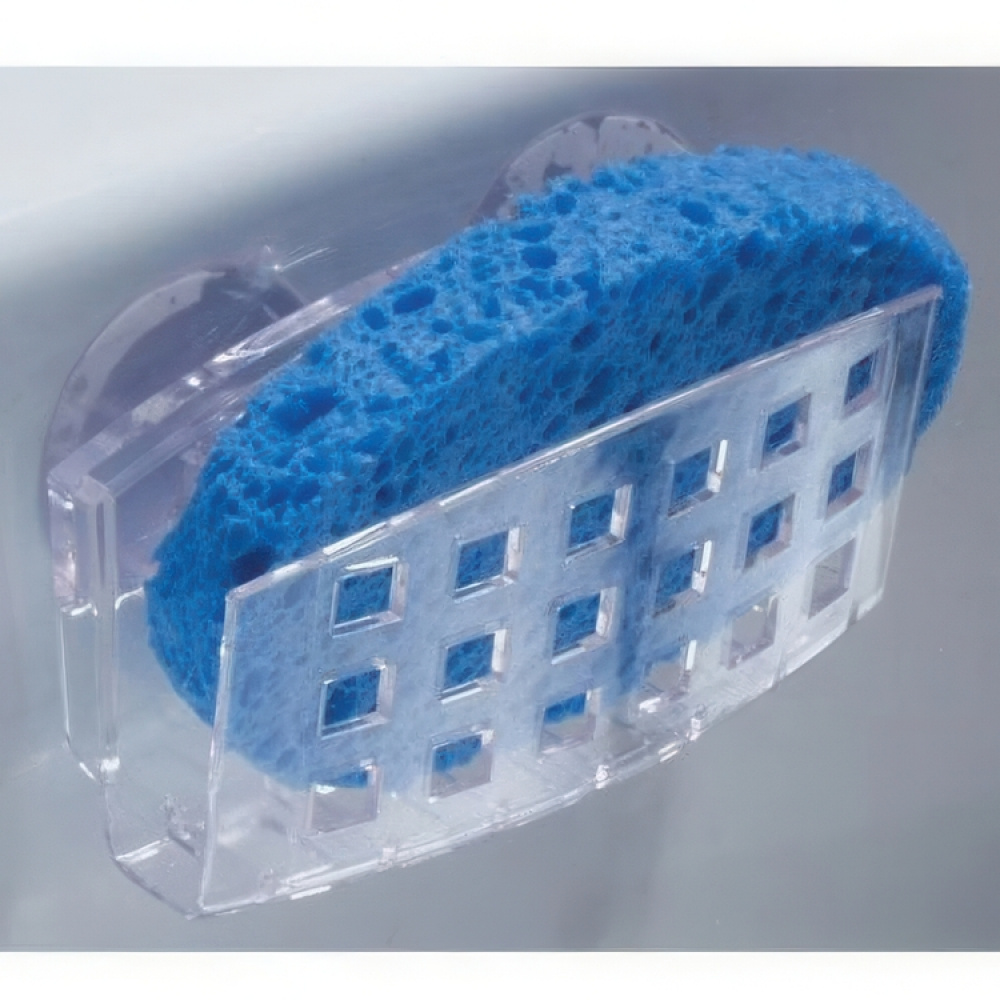 Sink caddy with suction cups, SINKWORKS SPONGE HOLDER, Clear in the group Storage / Kitchen storage / Dish racks and sink accessories at SmartaSaker.se (41199)