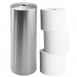 Toilet paper reserve canister, FORMA, Ø 13,5 x H 35 cm, Stainless Steel