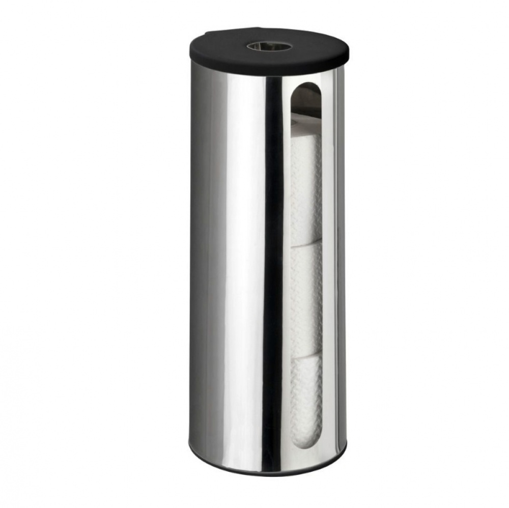 Toilet paper reserve canister, Adhesive, DETROIT, Ø 14 x H 36 cm, Stainless Steel in the group Storage / Bathroom storage at SmartaSaker.se (41206)