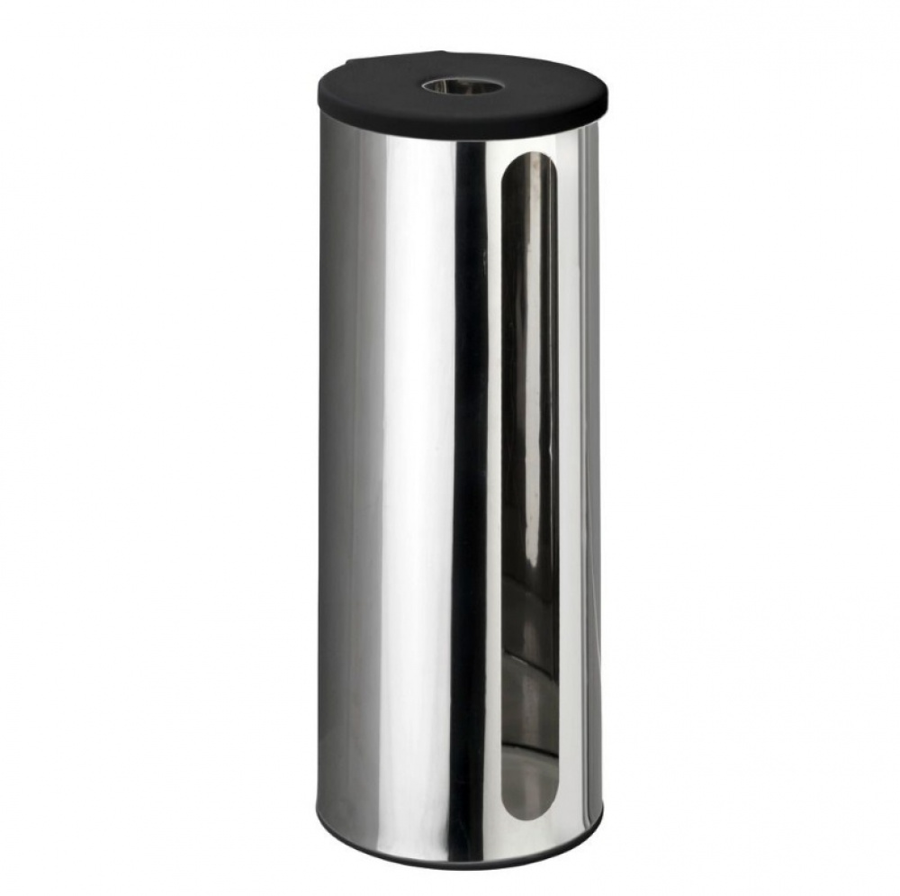 Toilet paper reserve canister, Adhesive, DETROIT, Ø 14 x H 36 cm, Stainless Steel in the group Storage / Bathroom storage at SmartaSaker.se (41206)