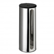 Toilet paper reserve canister, Adhesive, DETROIT, Ø 14 x H 36 cm, Stainless Steel