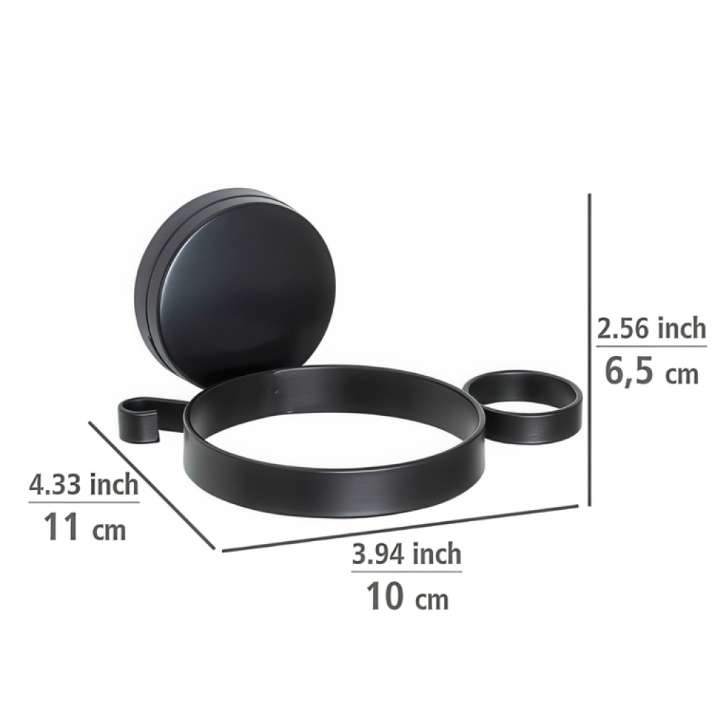 Holder for Hairdryer, Self-Adhesive, PAVIA STATIC-LOC, Black in the group Storage / Bathroom storage at SmartaSaker.se (41212)