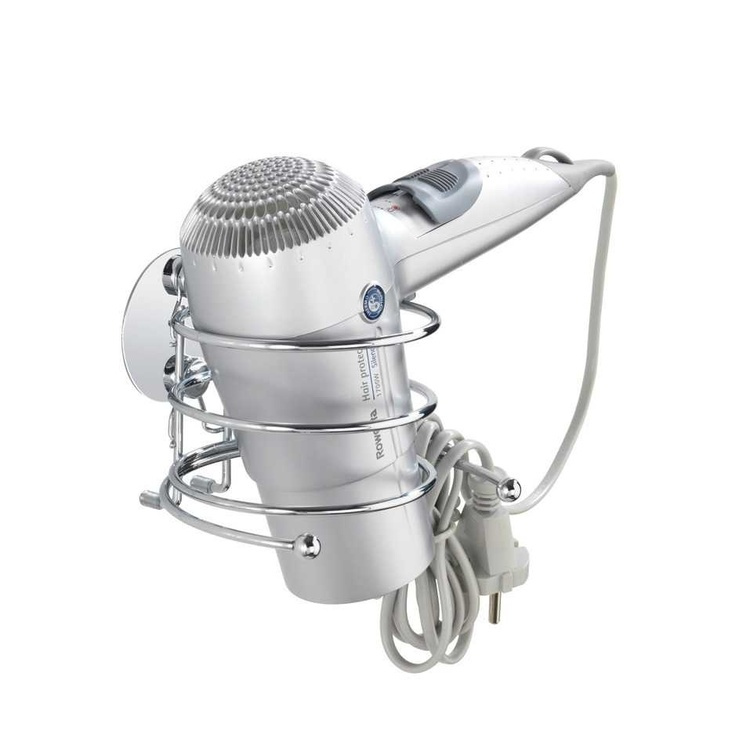 Holder for Hairdryer, Adhesive, TURBO-LOC, Silver in the group Storage at SmartaSaker.se (41213)